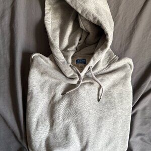 J. Crew Garment Dyed French Terry Hoodie Sweatshirt GREY large